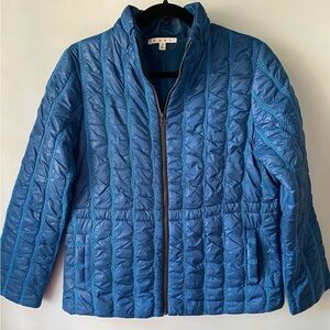 Cabi Preppy Poseidon Teal Puffer Jacket Women’s Size S